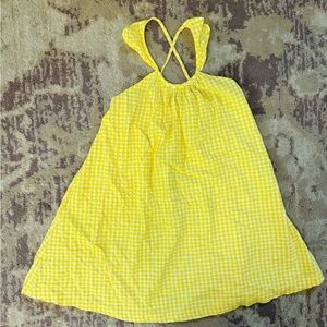 Alice + Ames yellow gingham cotton dress